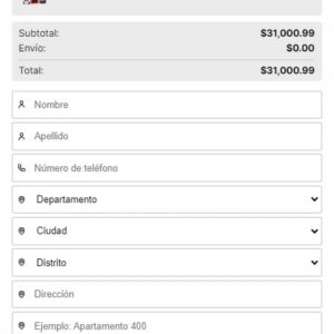 Modal COD Form - Licencia para 10 sitios