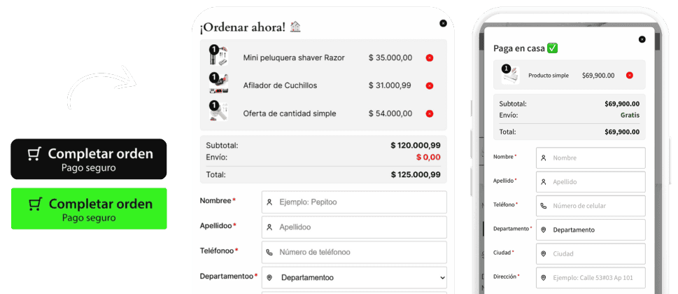 Modal COD Form version gratis
