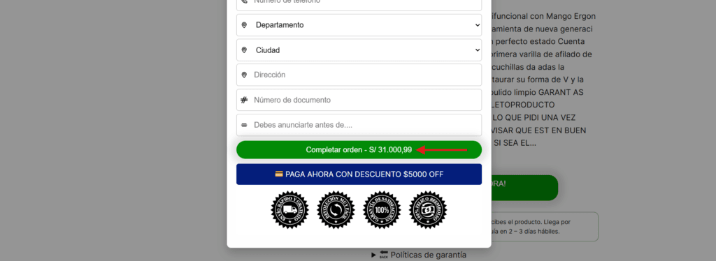 Registro de cambios: Modal COD Form PRO v4.1.0.15